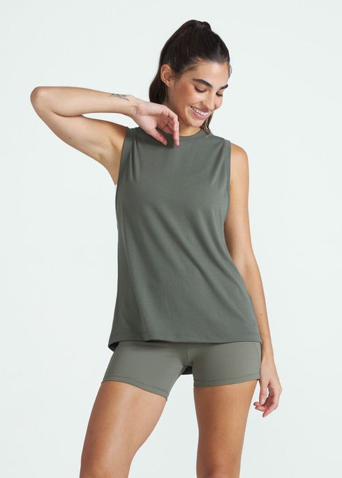 T-shirt Sem Manga Mulher Soft