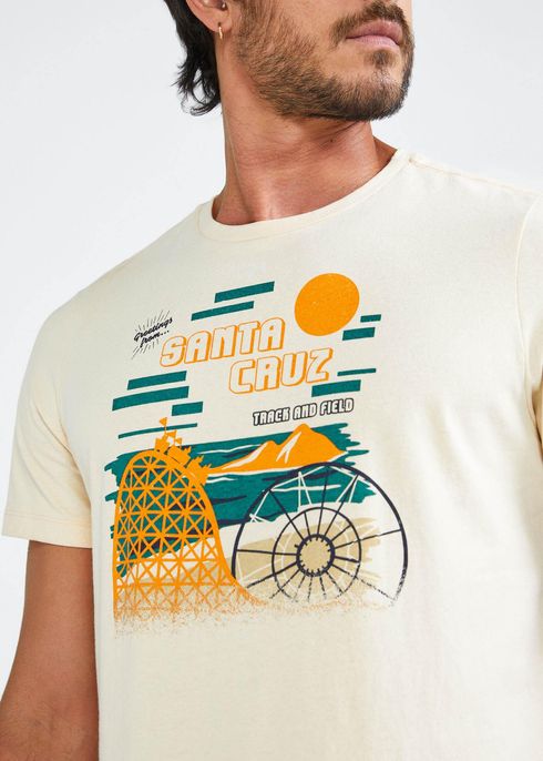T-shirt Homem Manga Curta Silk Iris