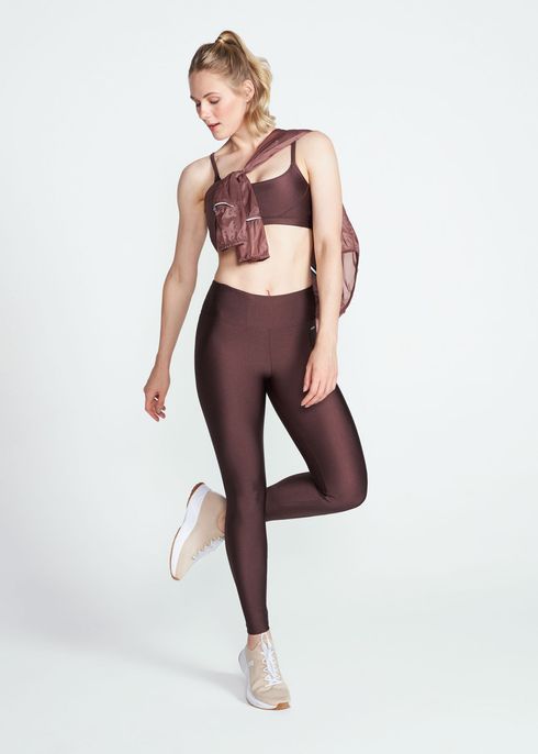 Calça Legging Mulher Básica Brilho