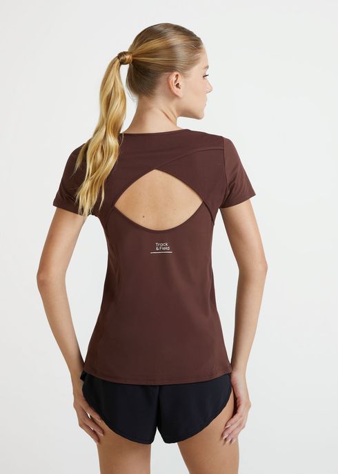 T-shirt Mulher Manga Curta Transpasse