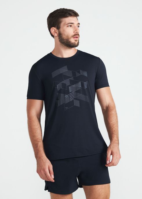 T-shirt Homem Manga Curta Thermodry Blocos